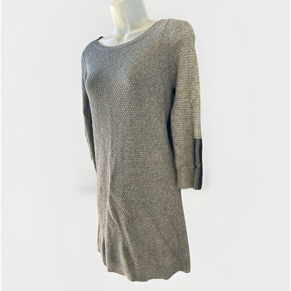 Club Monaco Cashmere/Wool/Leather Blend Knit Sweater Dress Size Small Petite - Picture 3 of 9